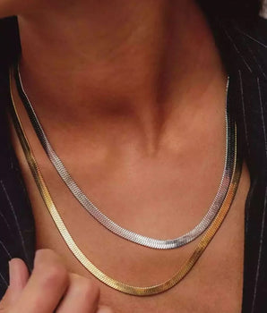 2li İtalyan Ezmesi Gold ve Gümüş Kolye