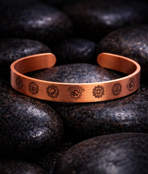 7 Çakra Sembolü Saf Bakır Bileklik